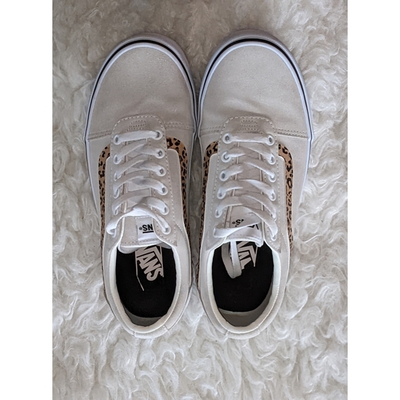 Van's | Sneakers Off The Wall Light Tan Lace Up Round Toe Women Size 9 - Picture 7 of 9